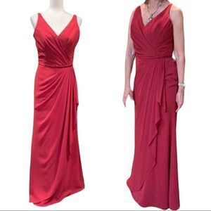 Red Formal maxi gown Signature Alfred Angelo Sleeveless Size 4/6